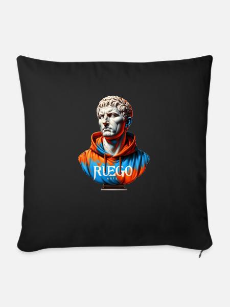 Gaius Iulius Caesar - Sofakissen mit Füllung 45 x 45 cm - Schwarz