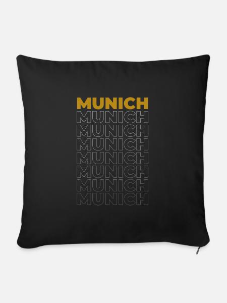 Munich - Sofakissen mit Füllung 45 x 45 cm - Schwarz