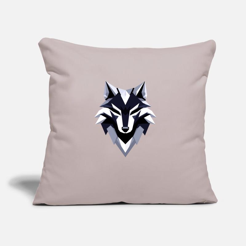 Conception du logo Wolf Low Poly Coussin et housse de 45 x 45 cm