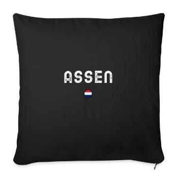 ASSEN - Sofakissen mit Füllung 45 x 45 cm - Schwarz - Vorne