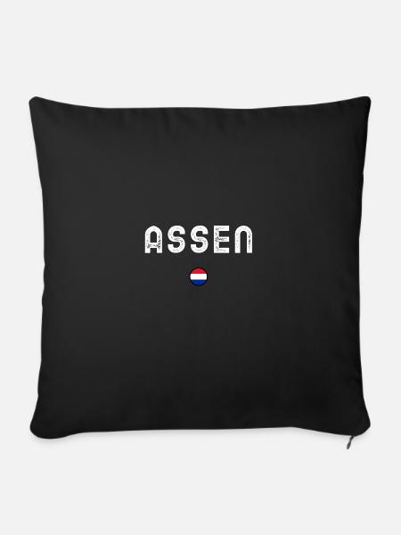 ASSEN - Sofakissen mit Füllung 45 x 45 cm - Schwarz