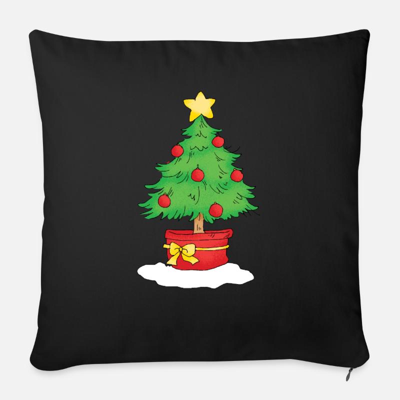 Christmas Tree - Coussin et housse de 45 x 45 cm - noir