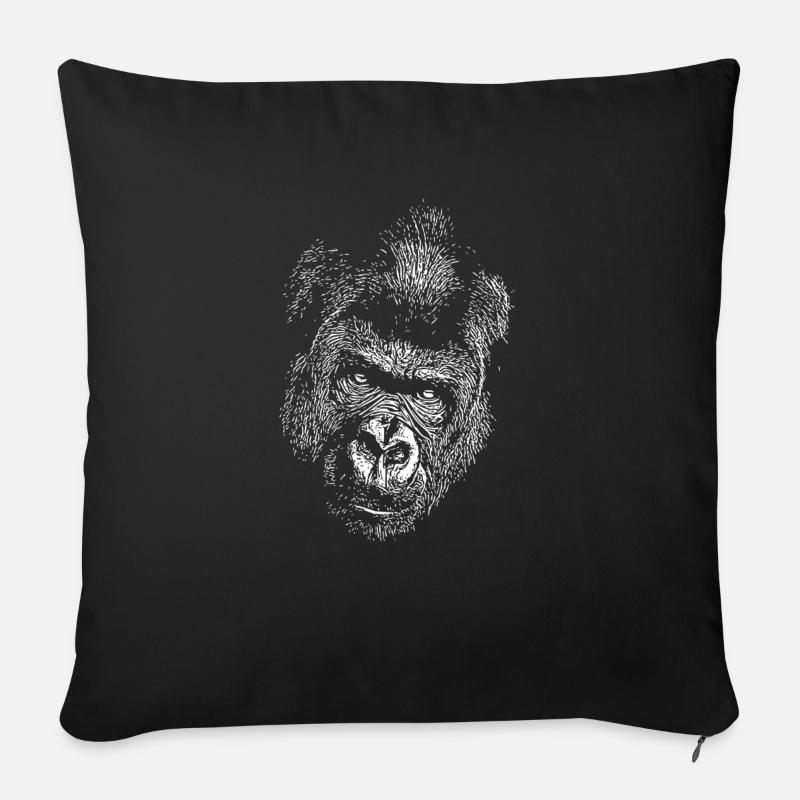 GORILLA - Sofakissen mit Füllung 45 x 45 cm - Schwarz