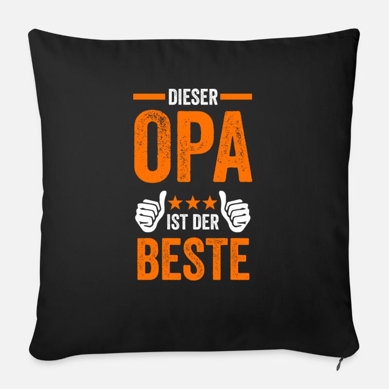 Bester Opa - Sofakissen mit Füllung 45 x 45 cm - Schwarz