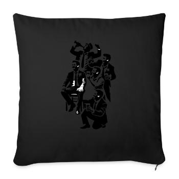 Bridegroom - Sofa pillow with filling 45cm x 45cm - black - Front