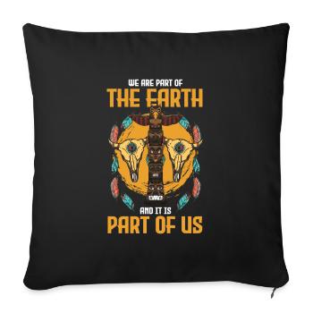 Native American Apache Guardian - Sofa pillow with filling 45cm x 45cm - black - Front