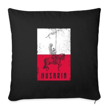 Polen Husaria Husaren Kavallerie Militär Geschicht - Sofakissen mit Füllung 45 x 45 cm - Schwarz - Vorne