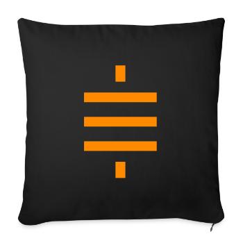 Satoshi Logo - Sofakissen mit Füllung 45 x 45 cm - Schwarz - Vorne