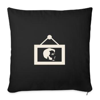 L’homme sur la photo - Coussin et housse de 45 x 45 cm - noir - Devant
