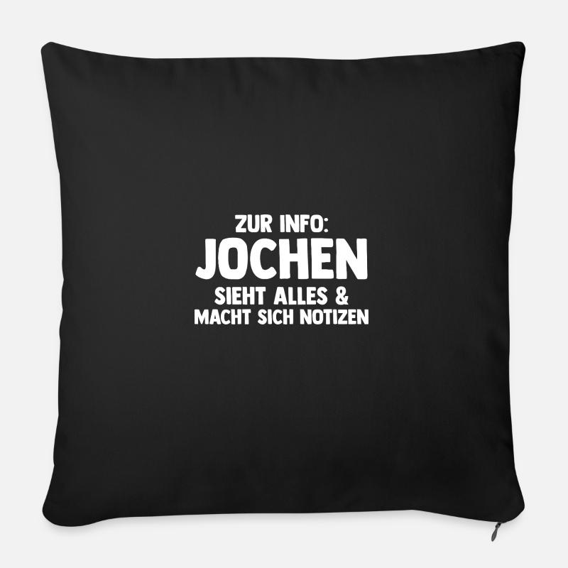 Jochen - Sofakissen mit Füllung 45 x 45 cm - Schwarz
