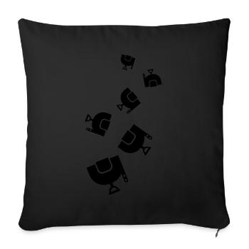 Saddle riding - Sofa pillow with filling 45cm x 45cm - black - Front