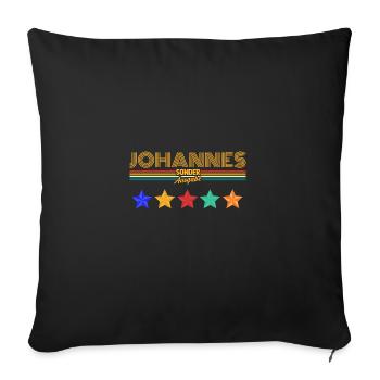 Johannes - Coussin et housse de 45 x 45 cm - noir - Devant
