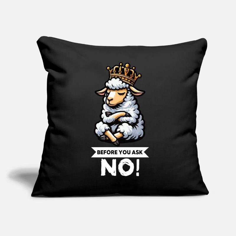 Before You Ask Sheep Sheep Shepherd Sheep Holder Sofa pillow with filling 45cm x 45cm