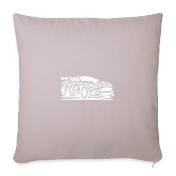 Racy sports car in tribal tattoo style - Sofa pillow with filling 45cm x 45cm - light taupe - Front