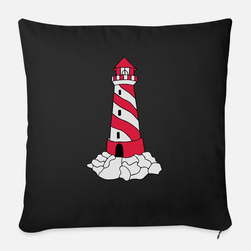 lighthouse - Coussin et housse de 45 x 45 cm - noir