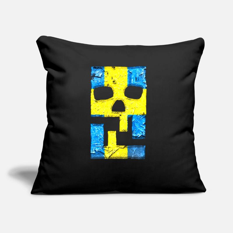 Hacking hackers hacker malware logo emblem Sofa pillow with filling 45cm x 45cm