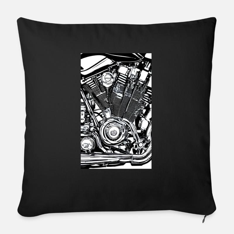 Machine à vélo - Coussin et housse de 45 x 45 cm - noir