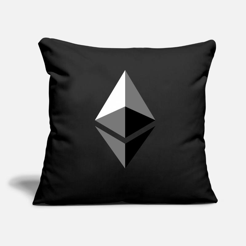 ETH éther Etherium Coussin et housse de 45 x 45 cm