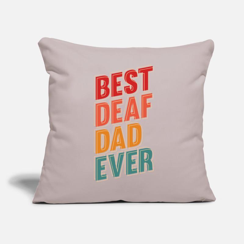 Deaf Dad Deaf Sign Language Deaf Pride Sofa pillow with filling 45cm x 45cm