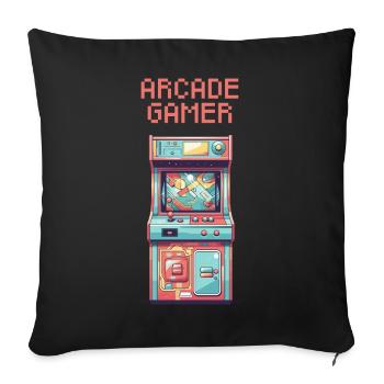 Arcade Gamer - Licht - Sofakissen mit Füllung 45 x 45 cm - Schwarz - Vorne