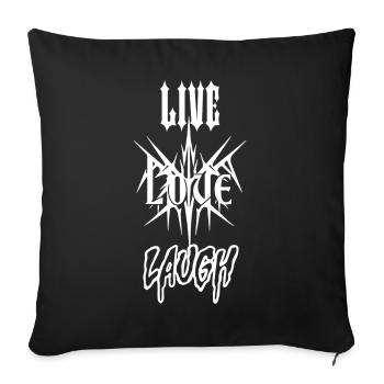 Heavy Metal Wisdom - Sofa pillow with filling 45cm x 45cm - black - Front