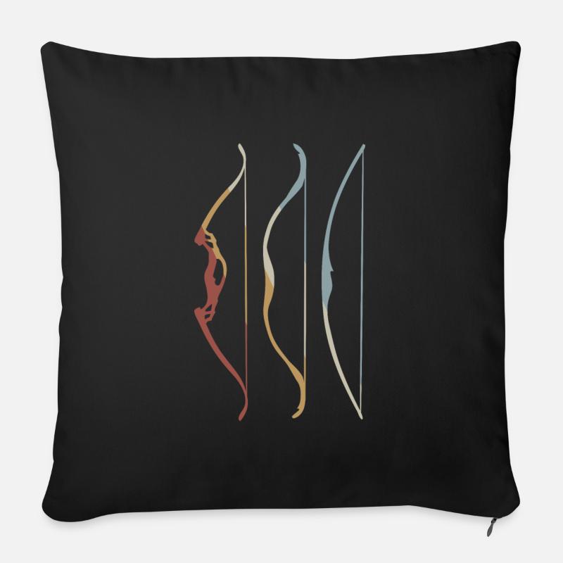 Bogenschießen Retro Style Vintage - Sofakissen mit Füllung 45 x 45 cm - Schwarz