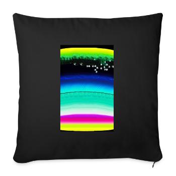 Colors | Colorful | Pattern | patterned | Gradient - Sofa pillow with filling 45cm x 45cm - black - Front