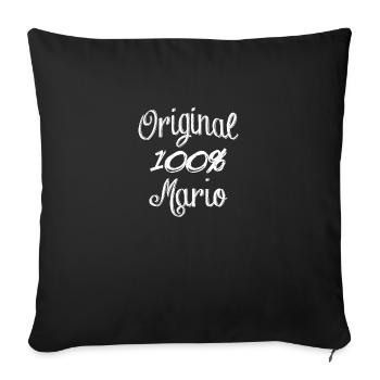100% Original Mario - Sofa pillow with filling 45cm x 45cm - black - Front