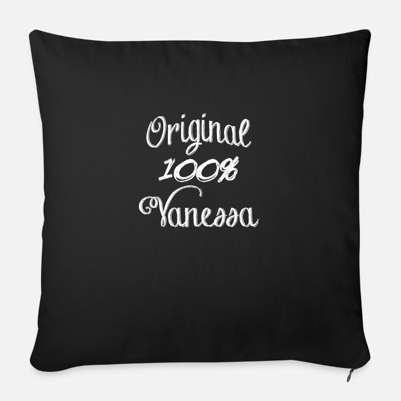 Original 100% Vanessa - Sofakissen mit Füllung 45 x 45 cm - Schwarz