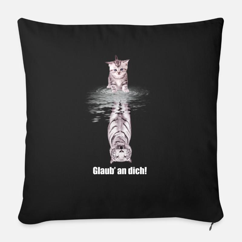 Glaub an dich - Sofakissen mit Füllung 45 x 45 cm - Schwarz