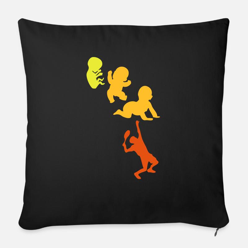 Evolution Mensch Männer Sport tennis2 - Sofakissen mit Füllung 45 x 45 cm - Schwarz
