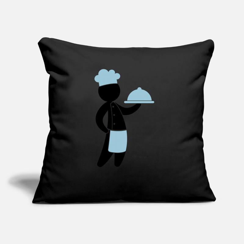A gourmet chef serves guests Sofa pillow with filling 45cm x 45cm