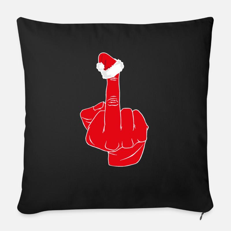 Weihnachtsheuchelei - Sofakissen mit Füllung 45 x 45 cm - Schwarz