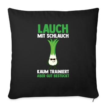 Bodybuilding Sport Fitness Lauch - Sofakissen mit Füllung 45 x 45 cm - Schwarz - Vorne