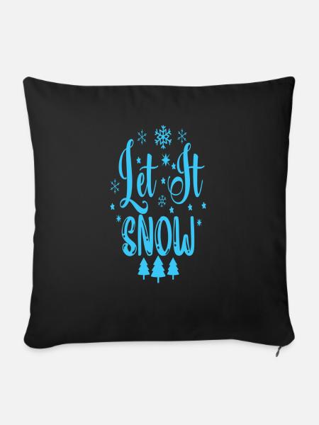 Let it Snow - Sofakissen mit Füllung 45 x 45 cm - Schwarz
