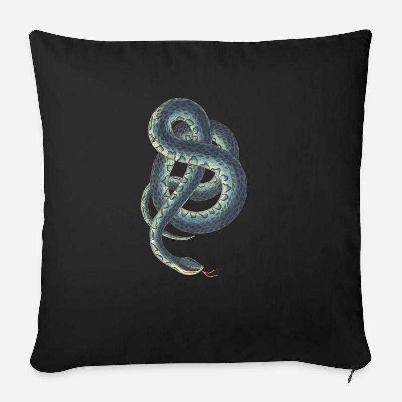 Snake - Sofa pillow with filling 45cm x 45cm - black