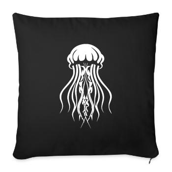 Qualle - Sofakissen mit Füllung 45 x 45 cm - Schwarz - Vorne