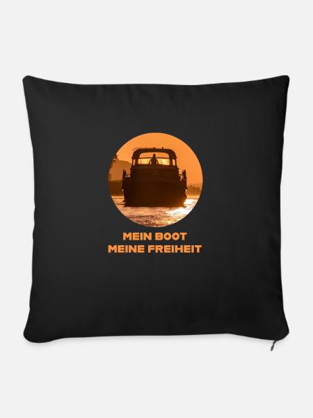 Boot Freiheit - Sofakissen mit Füllung 45 x 45 cm - Schwarz