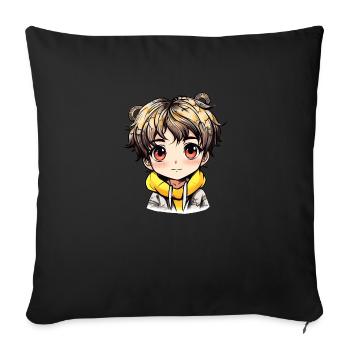 Manga Japan Drawing - Sofa pillow with filling 45cm x 45cm - black - Front