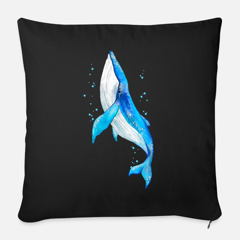 Wal - Sofakissen mit Füllung 45 x 45 cm - Schwarz