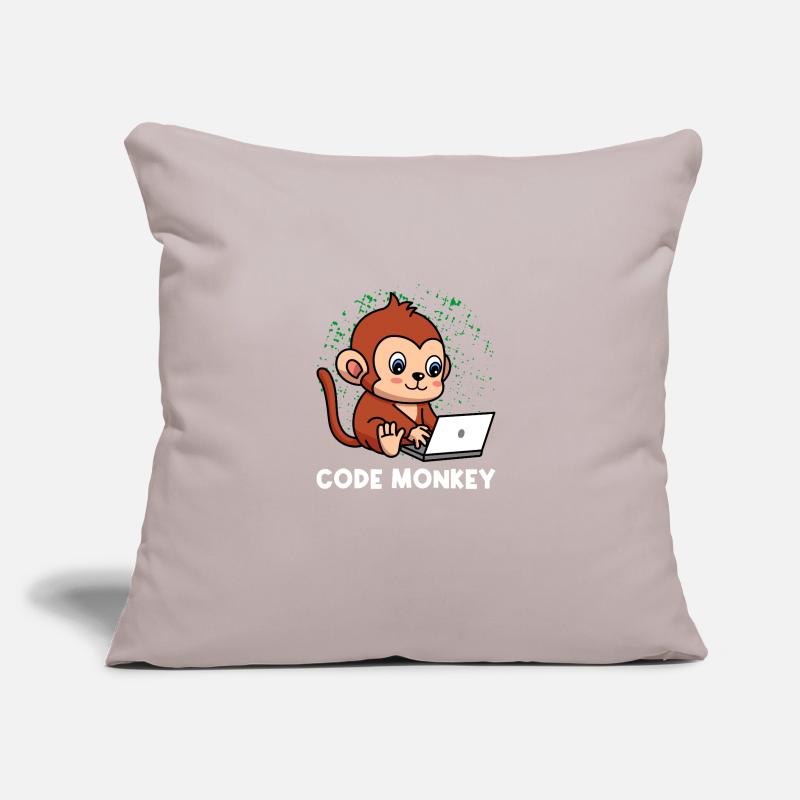 Code Monkey Programming Coder Computer Geek Develo Sofakissen mit Füllung 45 x 45 cm