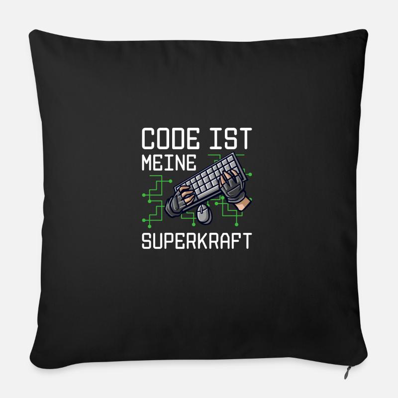 Code Ist Meine Superkraft Software Entwickler Code - Sofakissen mit Füllung 45 x 45 cm - Schwarz