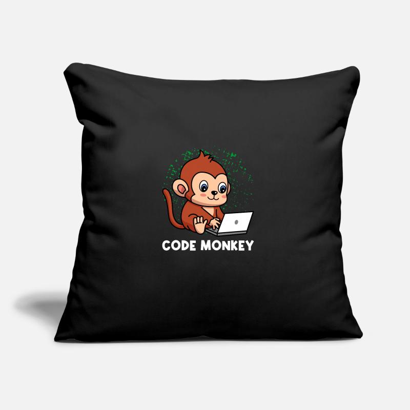Code Monkey Programming Coder Computer Geek Develo Sofakissen mit Füllung 45 x 45 cm