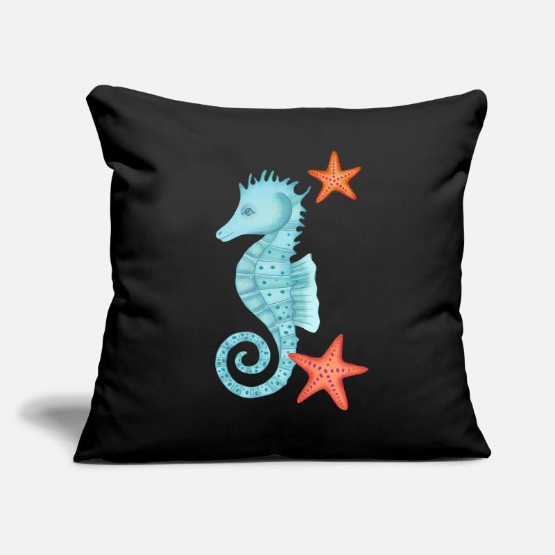 Seahorses with starfish Sofa pillow with filling 45cm x 45cm