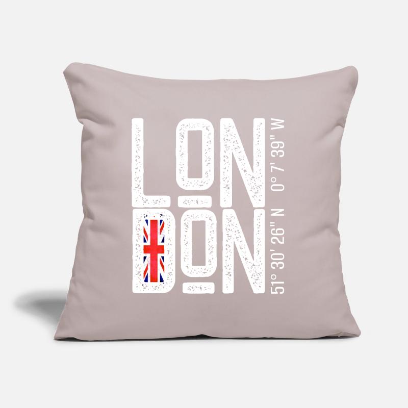 Drapeau de Londres Faute de frappe en difficulté Coussin et housse de 45 x 45 cm
