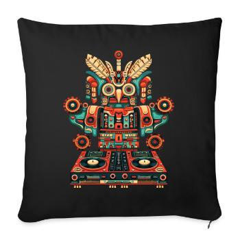 Indigenous DJ - Sofa pillow with filling 45cm x 45cm - black - Front