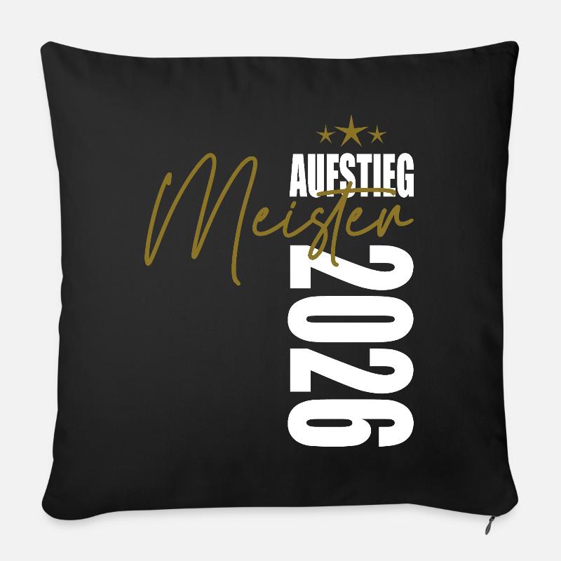 Champion 2026 - Coussin et housse de 45 x 45 cm - noir