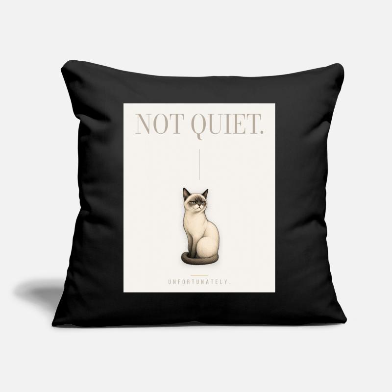 PAS SILENCIEUX. Noble Chat Sarcastique Conception du Mème Coussin et housse de 45 x 45 cm
