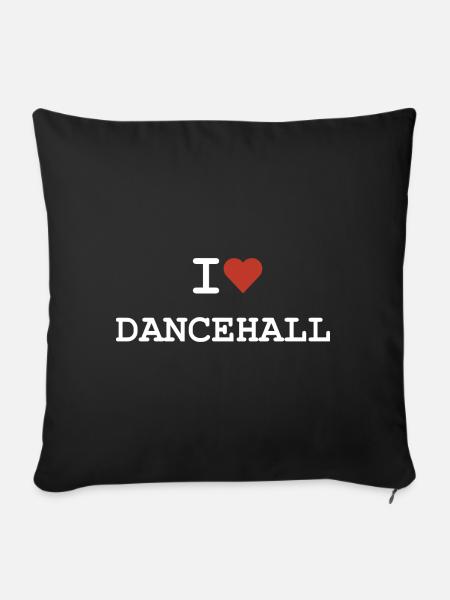 Ich liebe Dancehall - Kreyol Sat - Sofakissen mit Füllung 45 x 45 cm - Schwarz