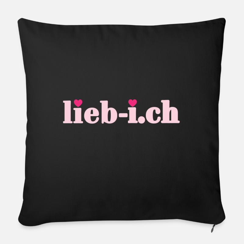 Lieb ich - Sofakissen mit Füllung 45 x 45 cm - Schwarz